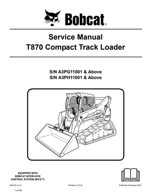 bobcat t870 service manual pdf